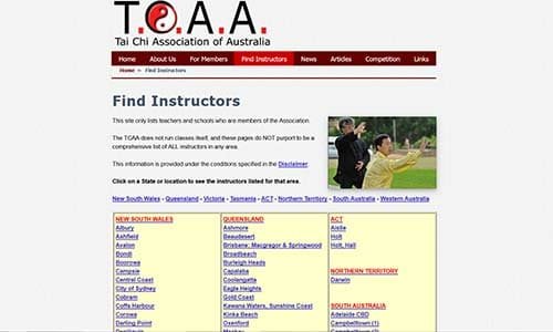 T.O.A.A. Tai Chi Association of Australia